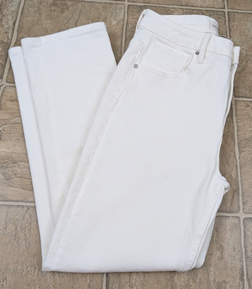 Driftwood sz 26/27 Stella straight denim Jeans white stretchy high rise 1278